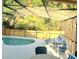 Outdoor pool area with screened enclosure and lounge seating, perfect for relaxation at 1006 Soaring Eagle Ln, Kissimmee, FL 34746