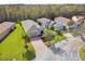 Aerial view of homes with well manicured lawns, brick driveways and mature landscaping in a desirable neighborhood at 1703 Encinitas Way, Kissimmee, FL 34759