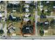 Aerial view of property at 2704 Sample St, Kissimmee, FL with boundaries in red at 2704 Sample St, Kissimmee, FL 34744