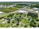 Scenic aerial view of neighborhood homes with lush greenery, convenient highway access, and nearby shopping centers at 2947 Larson St, Kissimmee, FL 34741