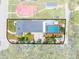 Aerial view of a house with a screened-in pool and well-maintained outdoor space at 435 Pennsylvania Ave, St Cloud, FL 34769