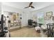 Spacious home office featuring tiled flooring, storage, and natural light at 561 Tapatio Ln, Kissimmee, FL 34759
