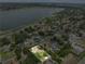 Aerial view of the neighborhood showcasing the home's proximity to the lake and surrounding community at 710 Carlton Ave, Lake Wales, FL 33853