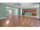 Open living area with laminate wood flooring at 1394 Palmetto Dunes St, Champions Gate, FL 33896
