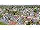 A neighborhood aerial view showcases this home with a screened-in pool, nicely situated within the community at 142 Ethan Ave, Davenport, FL 33897