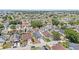 Aerial view of a residential neighborhood with many single-Gathering homes, green lawns, and mature trees on a sunny day at 142 Ethan Ave, Davenport, FL 33897