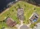 Aerial view of the home's backyard and waterfront location at 15037 Cedar Branch Way, Orlando, FL 32824