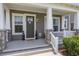 Inviting front porch with decorative stone accents and a welcoming entrance at 2057 Celebration Blvd, Kissimmee, FL 34747