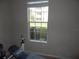 A view from the room through the window looks out to the community at 3001 Greystone Loop # 106, Kissimmee, FL 34741