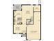 First floor layout featuring a kitchen, dining room, Gathering room, and three-car garage at 3391 Cortland Dr, Davenport, FL 33837