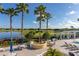 Picturesque golf course view with a beautifully landscaped outdoor patio at 3391 Cortland Dr, Davenport, FL 33837