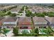 Aerial view of a neighborhood shows backyard pools and greenery at 341 Lasso Dr, Kissimmee, FL 34747