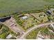 Aerial view showcases this sprawling property with lush landscaping, ponds, and multiple structures, offering a private retreat at 4730 Cypress Creek Ranch Rd, St Cloud, FL 34771
