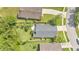 A home's backyard featuring a well-kept lawn, fenced perimeter, and mature trees providing shade at 501 Dunoon St, Ocoee, FL 34761