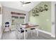 Bright dining room featuring stylish light fixtures, modern furnishings, and a large window at 501 Dunoon St, Ocoee, FL 34761
