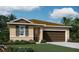 Charming single-story home with neutral stucco, a brown shingled roof and attached garage on a sunny day at 5139 Kinsley Dr, Lake Wales, FL 33859