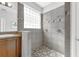 Bathroom with luxurious shower and a tiled floor at 6479 Apple St, St Cloud, FL 34771