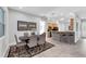 Open concept dining area next to kitchen with breakfast bar and seating at 6479 Apple St, St Cloud, FL 34771