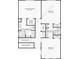 Upstairs floor plan featuring primary bedroom, two additional bedrooms, bathrooms, and closet dimensions, optimized layout at 7740 Linkside Loop, Reunion, FL 34747