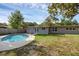 Features a private pool, light patio and exterior view of home at 807 E Airport Blvd, Sanford, FL 32773