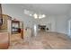 Open kitchen with stainless steel appliances and brick island at 13130 Meergate Cir, Orlando, FL 32837