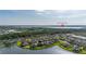 Gorgeous aerial view shows a community next to a beautiful lake at 1760 Boat Launch Rd, Kissimmee, FL 34746