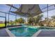 The screened-in pool provides a private retreat with tranquil water views at 1760 Boat Launch Rd, Kissimmee, FL 34746