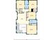 Detailed floor plan featuring a Gathering room, five bedrooms, two bathrooms, and closet locations at 1801 Coastal Ct, Celebration, FL 34747