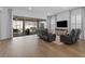 Living room features slider doors that lead to the screened-in porch at 1801 Coastal Ct, Celebration, FL 34747