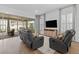 Open concept living space with slider doors to screened-in patio at 1801 Coastal Ct, Celebration, FL 34747