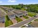 Aerial view of a neatly planned residential area featuring modern homes with brick driveways at 4736 Homestead Trl, St Cloud, FL 34772