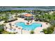 Aerial view of the community pools, lazy river, clubhouse and amenities at 4903 Windermere Ave, Kissimmee, FL 34746