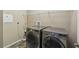 Spacious laundry room equipped with modern washer and dryer units at 582 San Joaquin Rd, Poinciana, FL 34759