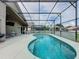 Sparkling pool with a screened-in lanai, offering a private outdoor oasis for relaxation and recreation at 1364 Rebecca Dr, Haines City, FL 33844