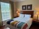 Cozy bedroom with a queen-sized bed, natural lighting, and a view of the outdoors at 1375 Tuscana Ln # 1405, Davenport, FL 33896