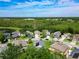 Enjoy this aerial view of the homes in a lush, landscaped neighborhood with mature trees, and vibrant green spaces at 1851 Hammock Moss Dr, Orlando, FL 32820