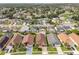 Expansive aerial view showcasing a tranquil residential neighborhood with tree-lined streets and manicured lawns at 2912 Lazlo Ln, Orlando, FL 32837