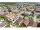 Aerial view of a suburban neighborhood with a lake and well-maintained homes and landscaping at 2912 Lazlo Ln, Orlando, FL 32837