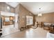 Unfurnished dining area with tile flooring, and kitchen view at 2912 Lazlo Ln, Orlando, FL 32837