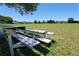 Community picnic area with tables on expansive green lawn, ideal for outdoor gatherings at 3030 Eagle Crossing Dr, Kissimmee, FL 34746