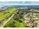 Panoramic aerial view of a community featuring lush green spaces, lakes, and a mix of single-Gathering homes at 3427 Harborside Ct, Kissimmee, FL 34746