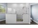 Custom shower and frameless shower door, a rain shower head and textured walls at 3427 Harborside Ct, Kissimmee, FL 34746