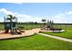 The playground offers a safe and enjoyable space for children to play at 4800 Riverwalk Dr, St Cloud, FL 34771