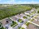 Home outlined with a red line, featuring a screened-in lanai and a beautifully landscaped yard in a neat community at 1951 Partin Terrace Rd, Kissimmee, FL 34744