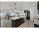 Open-concept kitchen featuring an island with a sink and views into the living area at 1951 Partin Terrace Rd, Kissimmee, FL 34744