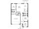 First floor floorplan showing kitchen, living room, dining room, flex room and garage at 3420 Middlebrook Pl, Harmony, FL 34773