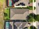 Birds eye view of several residential homes in a neighborhood at 3424 Middlebrook Pl, Harmony, FL 34773