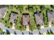 Aerial view of property highlighting the home's location in a well-manicured neighborhood at 3606 Solana Cir, Clermont, FL 34711