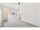 The bedroom features neutral walls, carpeted floors, a ceiling fan, and a closet at 726 Irvine Ranch Rd, Kissimmee, FL 34759