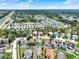 A serene aerial view of a charming neighborhood with well-maintained houses and lush green landscaping at 737 Oxford Dr, Davenport, FL 33897